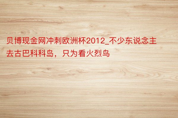 贝博现金网冲刺欧洲杯2012_不少东说念主去古巴科科岛，只为看火烈鸟